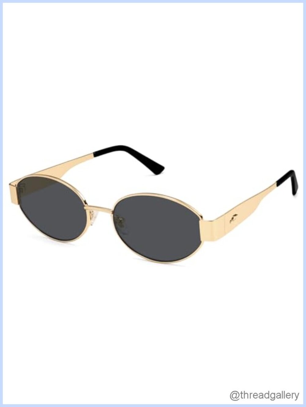 Retro Oval Shield Sunglasses Full Frame UV Protection Lightweight